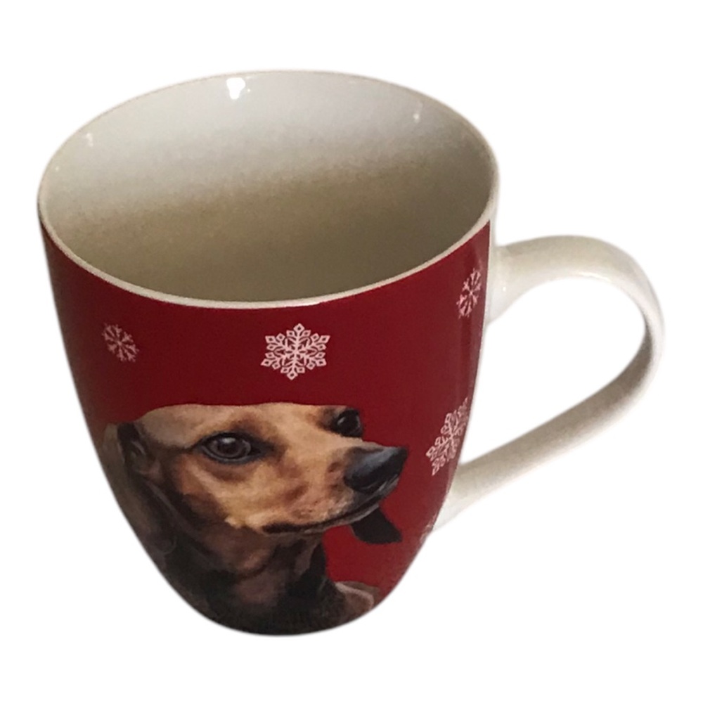 Dachshund Dog Red Snowflake Winter Pfalzgraff Coffee/Tea Mug